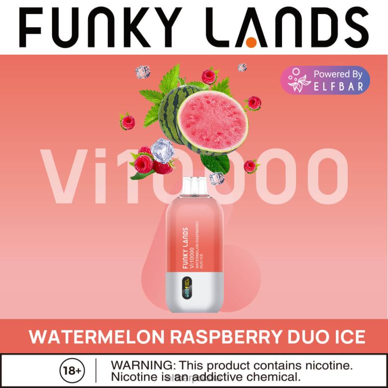 ELFBAR Funky Lands jednorazowe zaciągnięcia vape vi10000 46XNB160 arbuzowo-malinowy duet lodowy