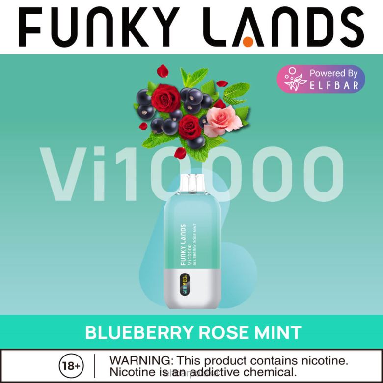 ELFBAR Funky Lands jednorazowe zaciągnięcia vape vi10000 46XNB163 jagoda róża mięta