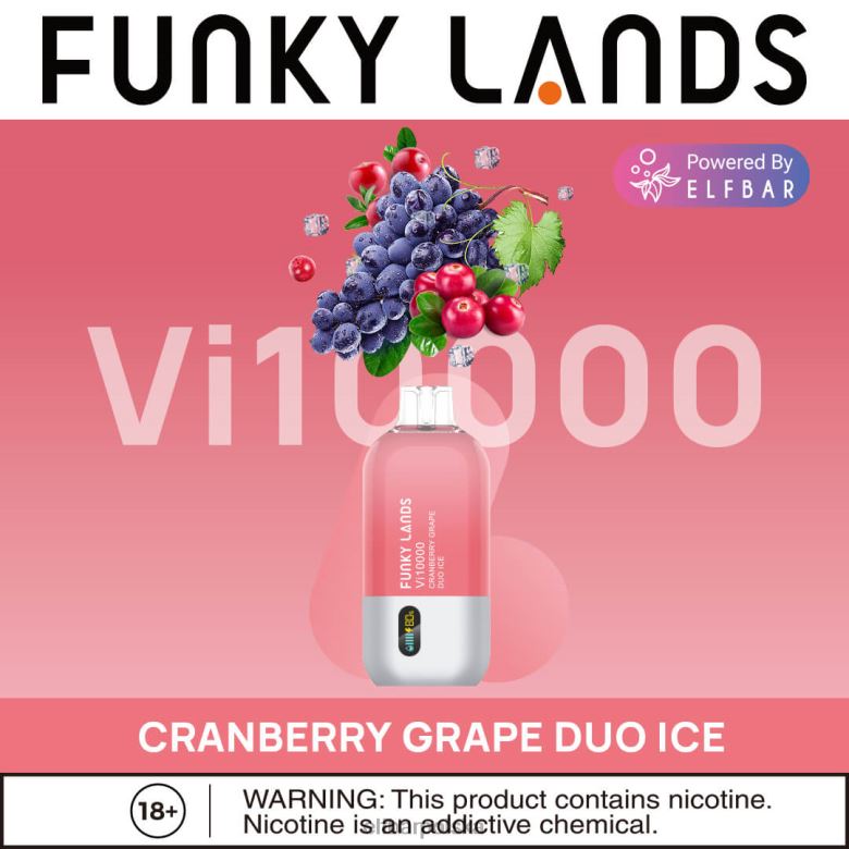 ELFBAR Funky Lands jednorazowe zaciągnięcia vape vi10000 46XNB165 lód duet winogron żurawinowych